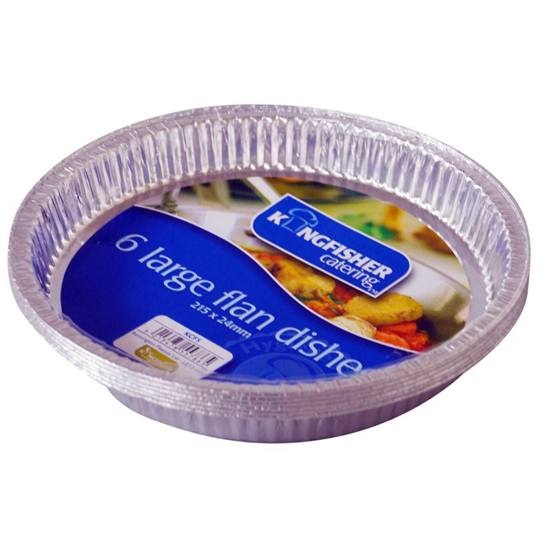 Kingfisher Large Foil Flan Dishes (Pack 6)