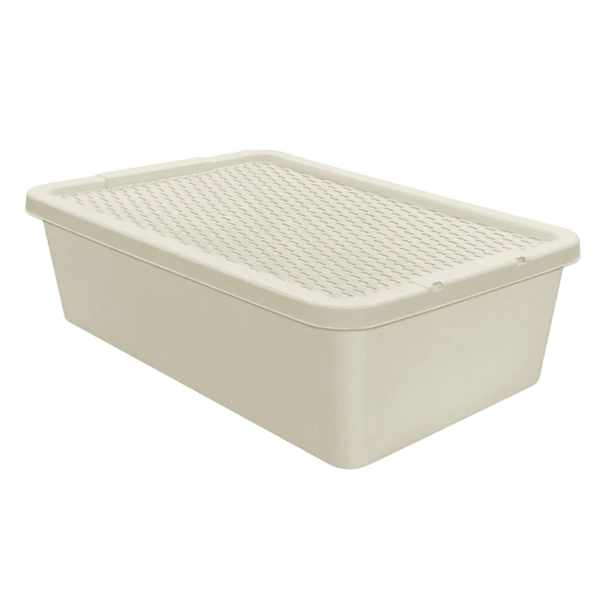 Plastic Storage Box 32 Litres - Beige by Simply Rattan
