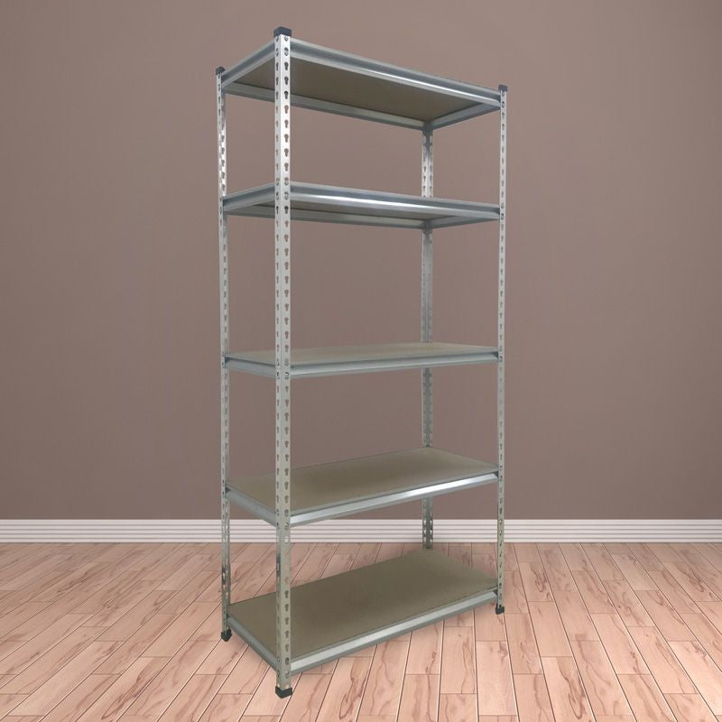 Steel Shelving Unit 4 Tier 180cm - Silver Boltless by Task DIY