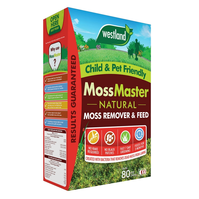 Westland Moss Master Natural Lawn Feed And Moss Remover - 80sqm