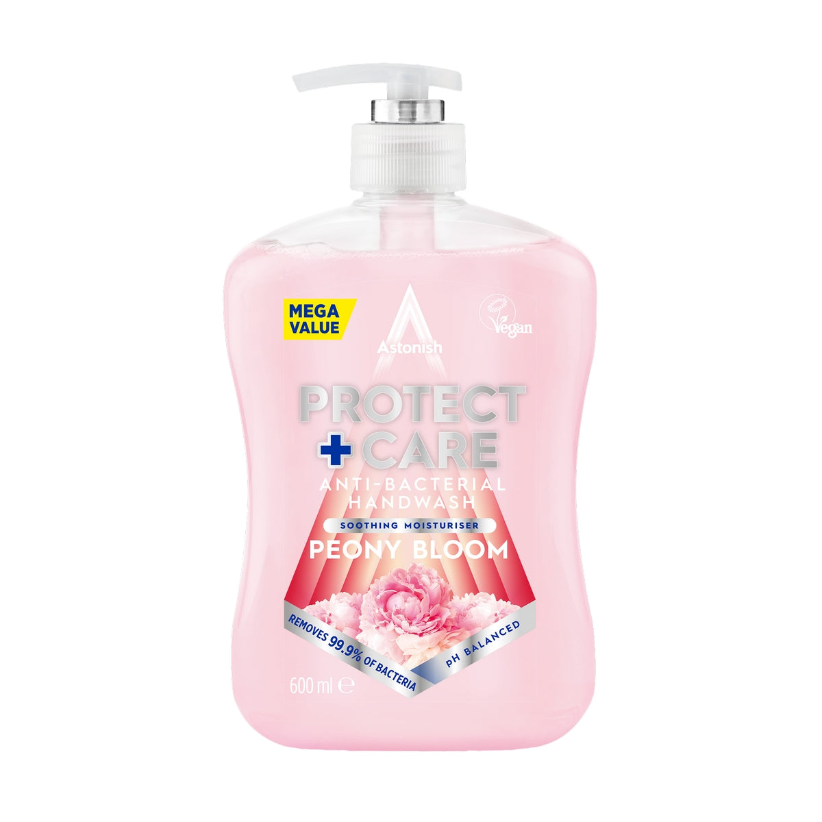 Astonish Protect Care Anti-Bacterial Handwash Peony Bloom - 600ml
