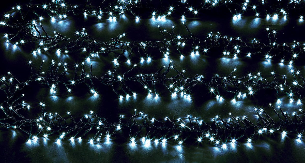 Christmas Cluster Fairy Lights Multifunction Cool White Outdoor 720 LED - 5m by Astralis