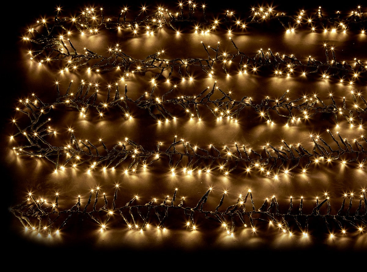 Christmas Cluster Fairy Lights Multifunction Warm White Outdoor 2000 LED - 16m by Astralis