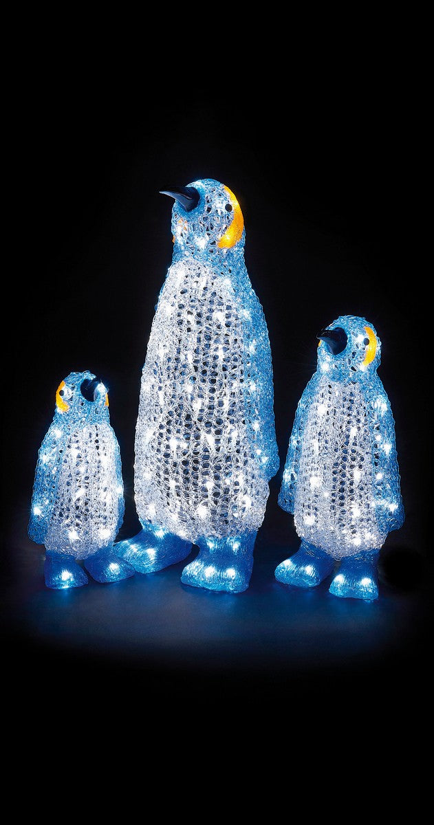 Christmas Penguin Family Acrylic Light by Astralis