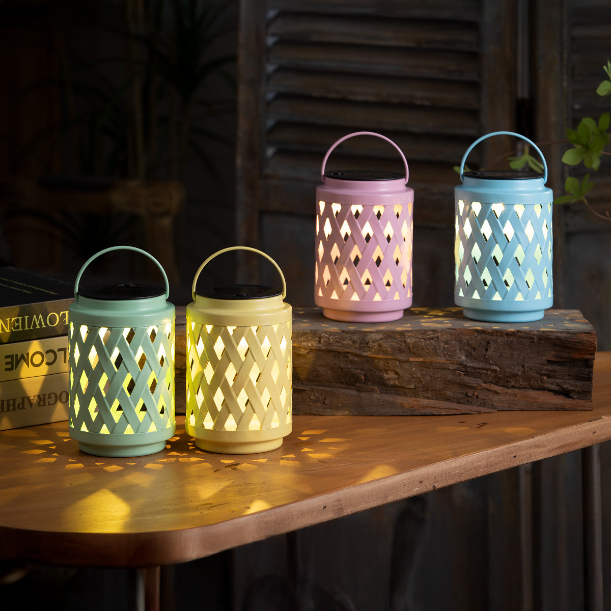 Mini Solar Garden Lantern Warm White LED - 12.5cm by Bright Garden