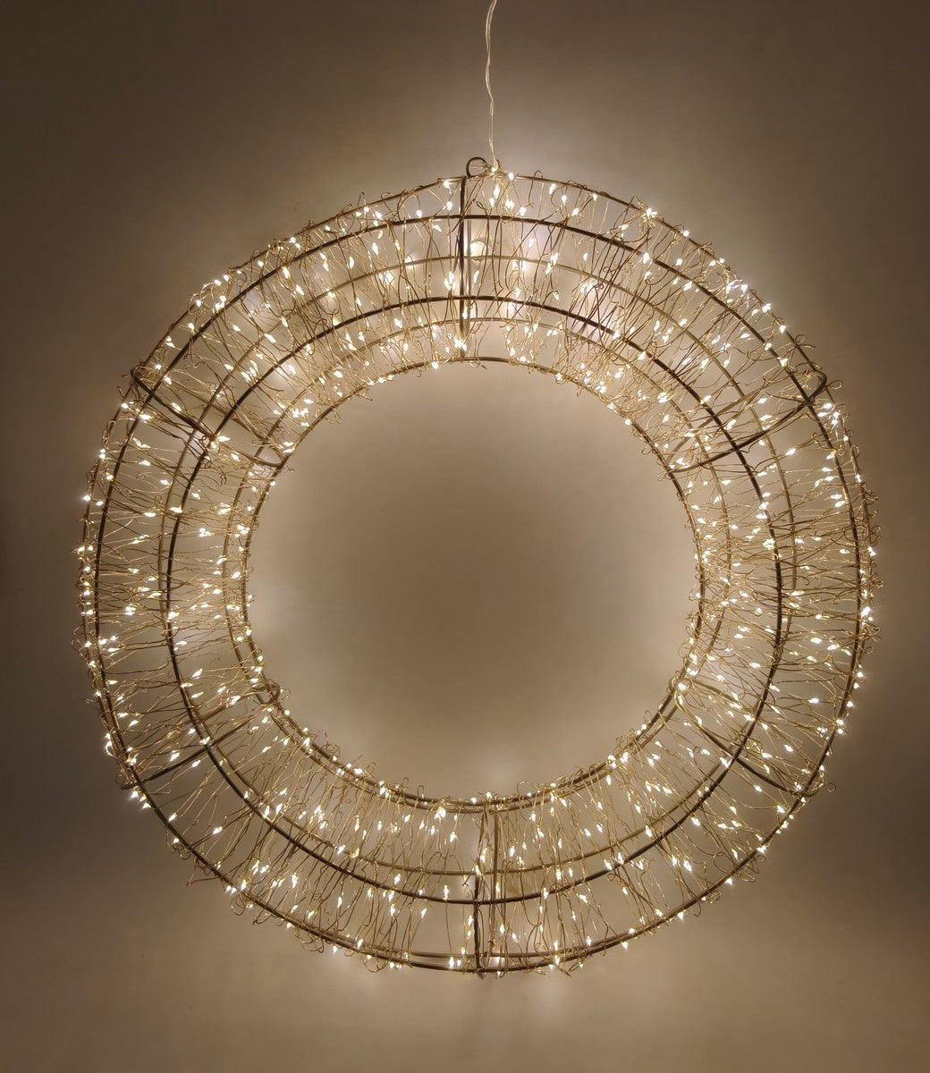Christmas Decoration Wreath Light Warm White Outdoor 720 LED - 50cm by Merry & Bright