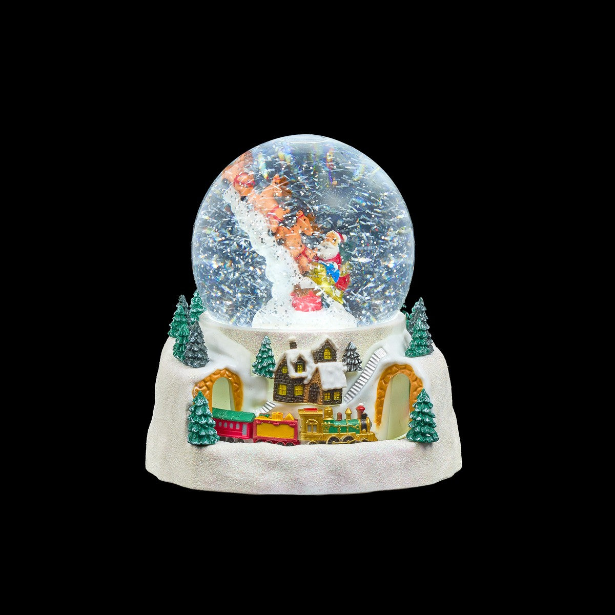 Christmas Globe W Moving Train White LED by Astralis