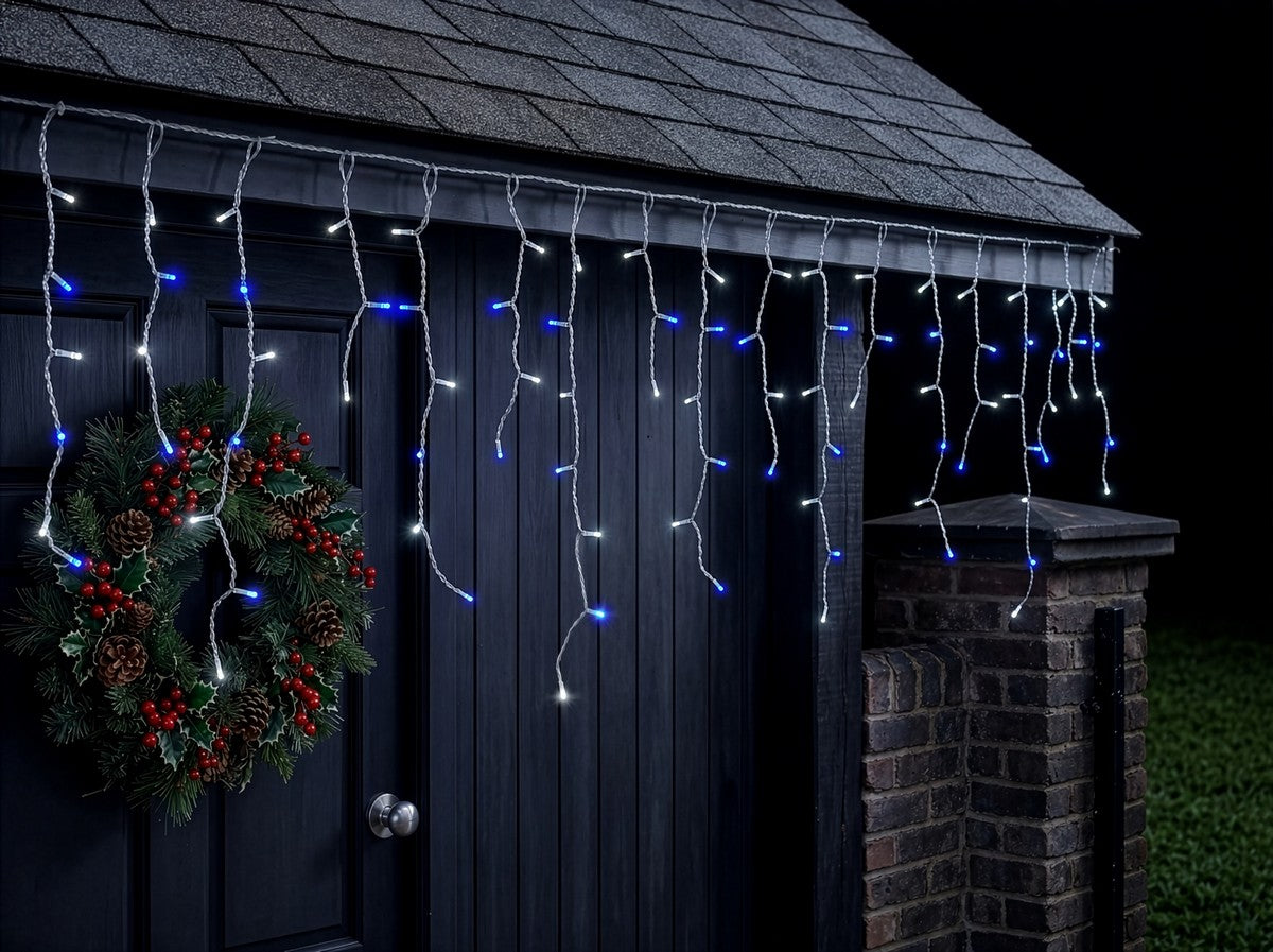 Christmas 1000L Blue & White Icicle Light by Merry & Bright
