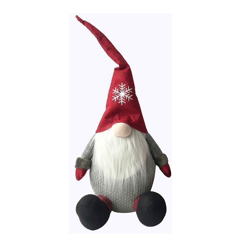 Gonk Christmas Decoration Grey & Red - 46cm by Christmas Inspiration Primary Image