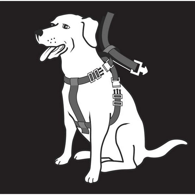 Small Dog Car Harness Black Polyester 19.5cm by RAC