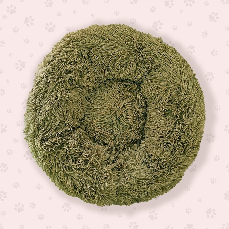 80x26 Teal Fluffy Donut Pet Bed