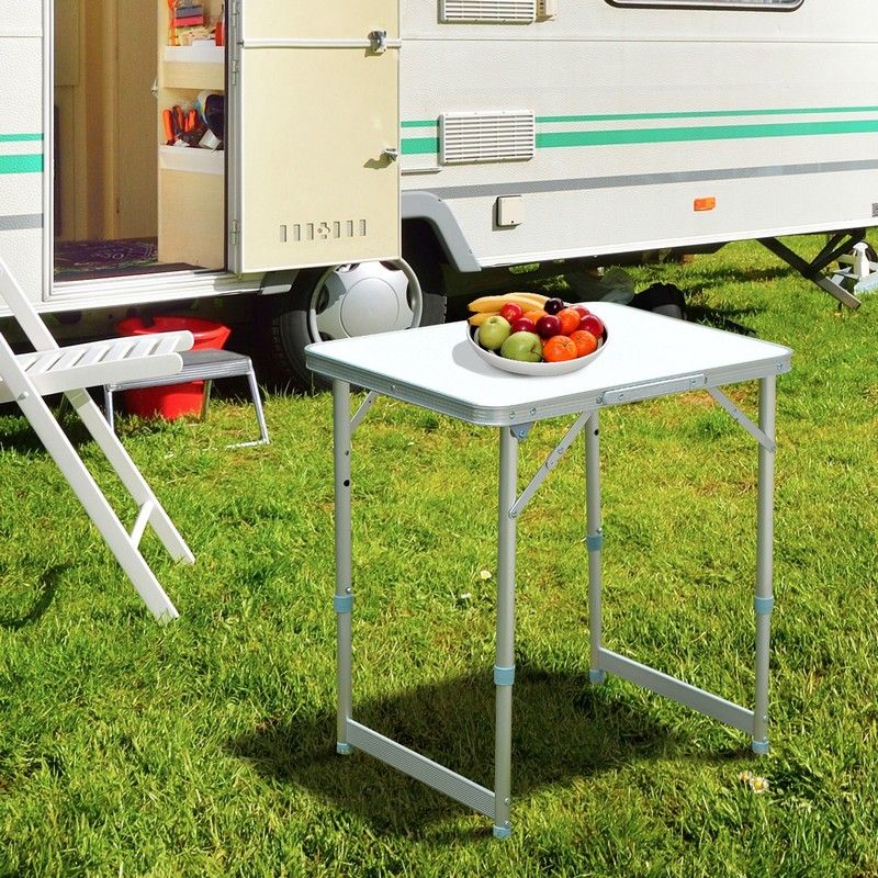 Outsunny Patio Foldable Picnic Table-Silver only