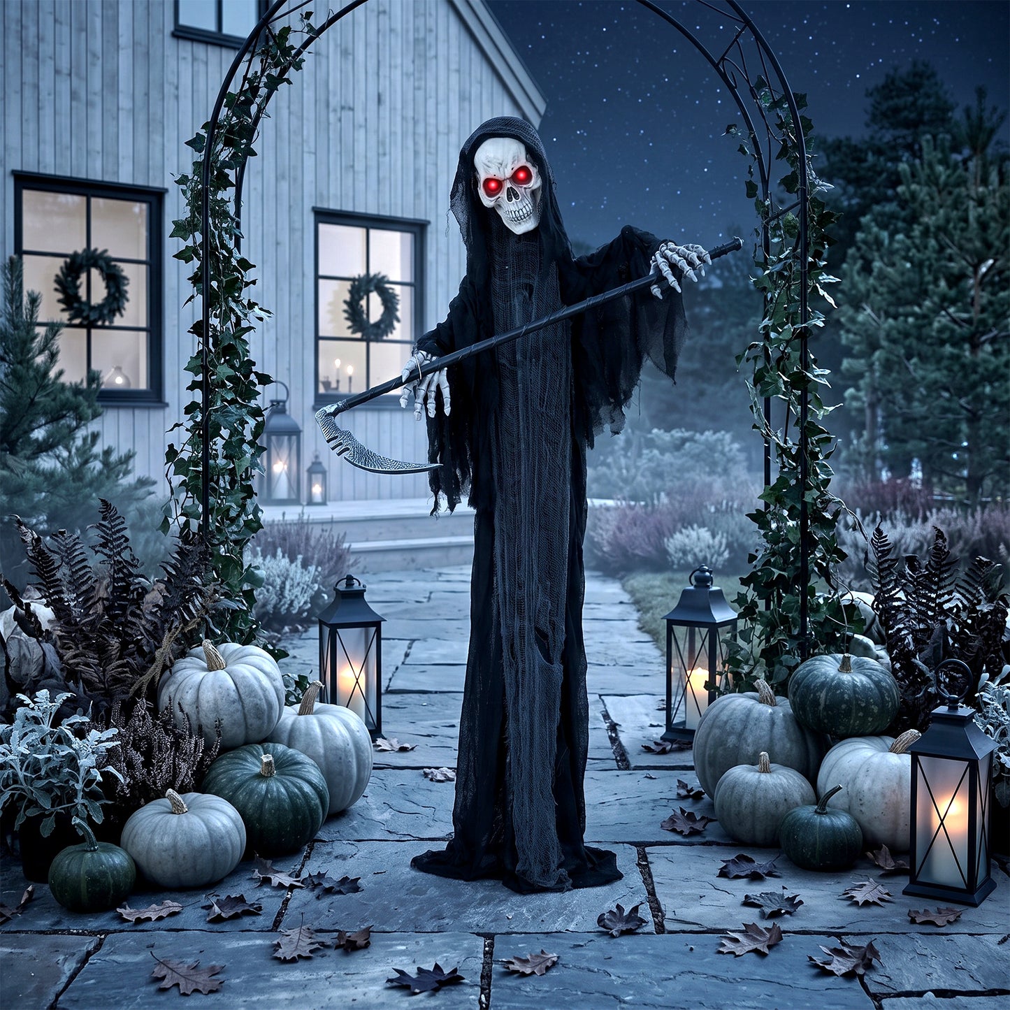 Animated Grim Reaper Halloween Decoration - 183cm