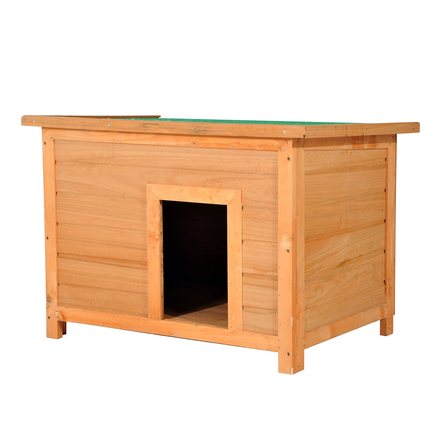 PawHut Wooden Dog Kennel Elevated Dog Pet House w/ Open Top 82W x