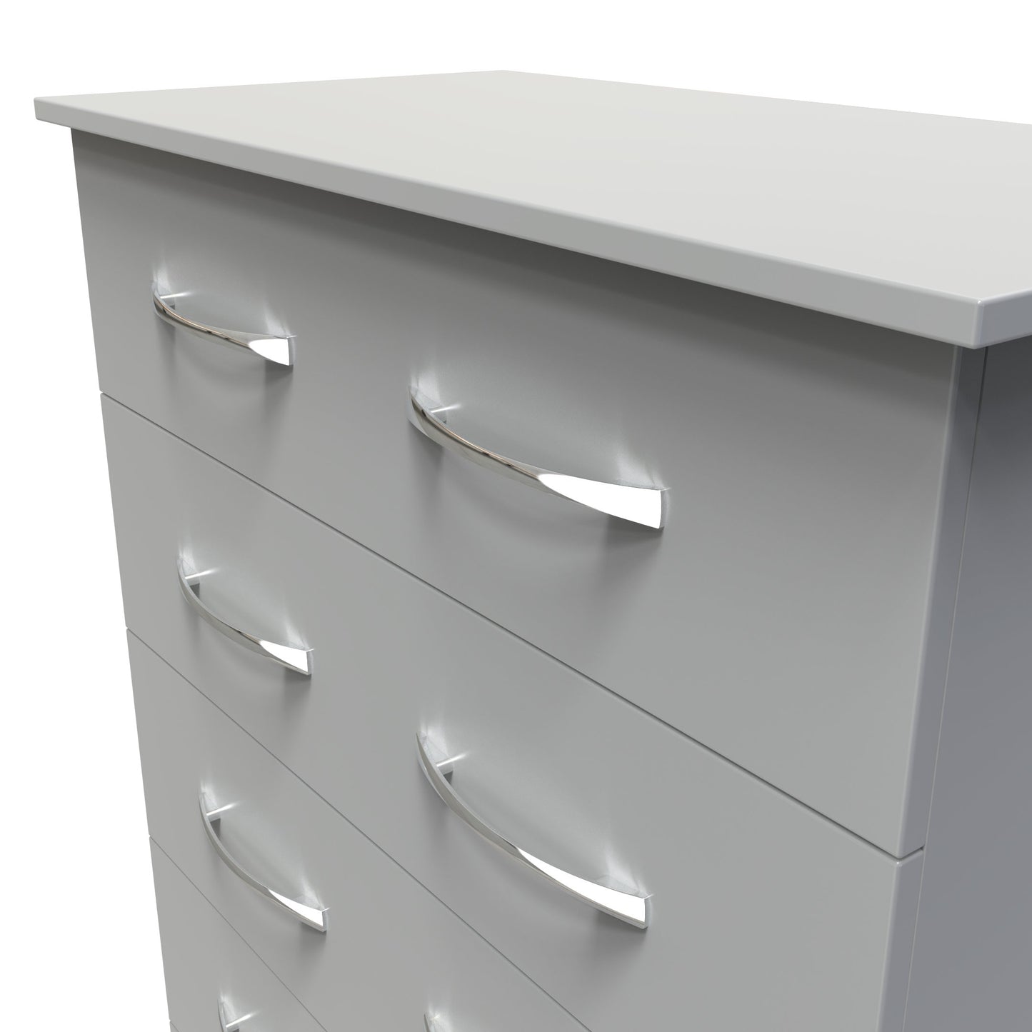 Avon Tall Chest of Drawers Grey 5 Drawers 108cm