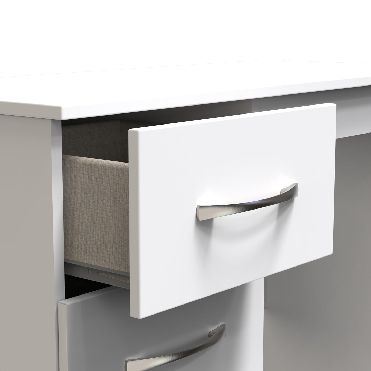 Avon Desk White 3 Drawers 90cm