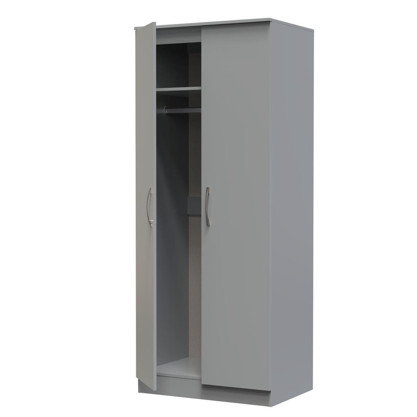 Avon Tall Wardrobe Grey 2 Doors 182cm