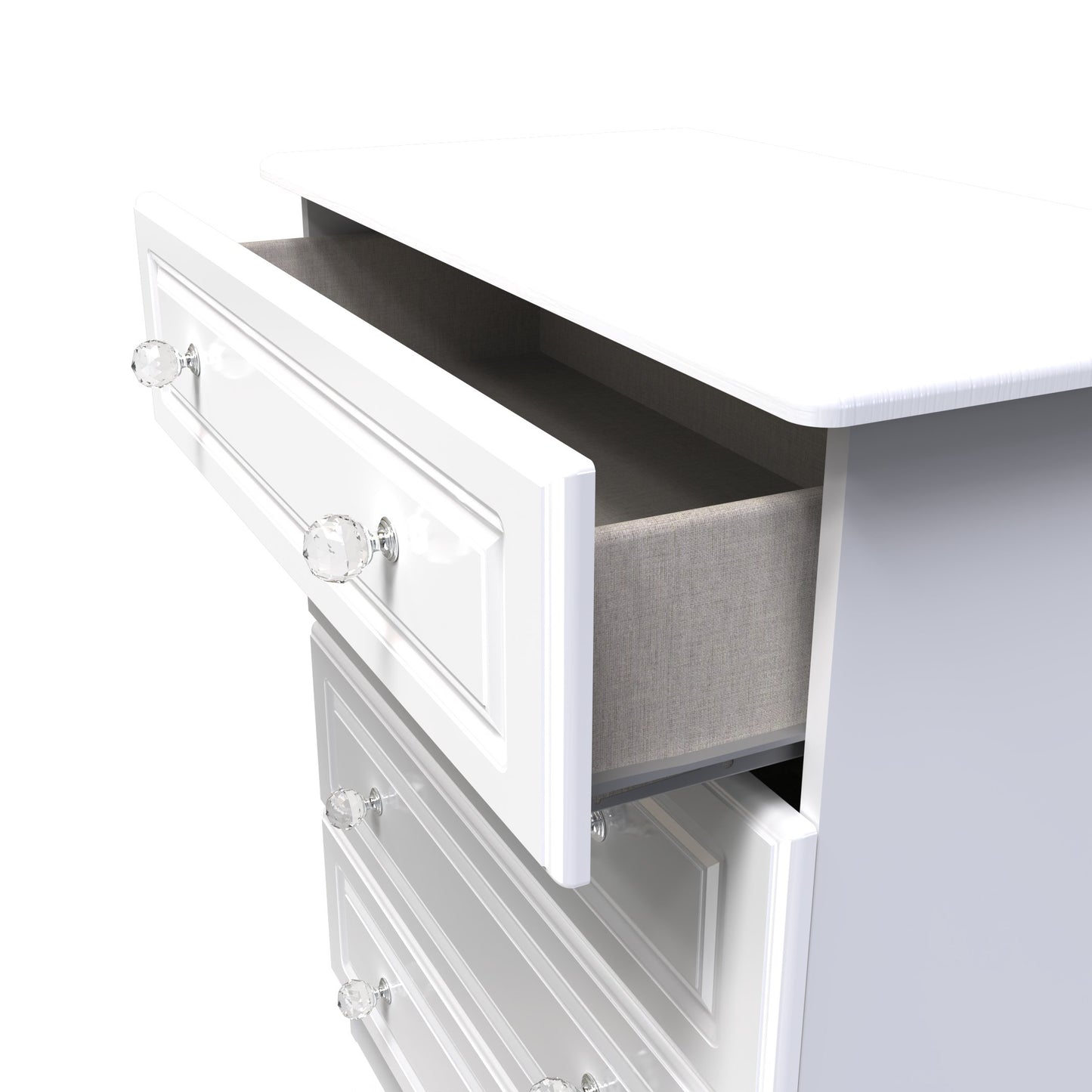 Balmoral Chest of Drawers White 4 Drawers 89cm