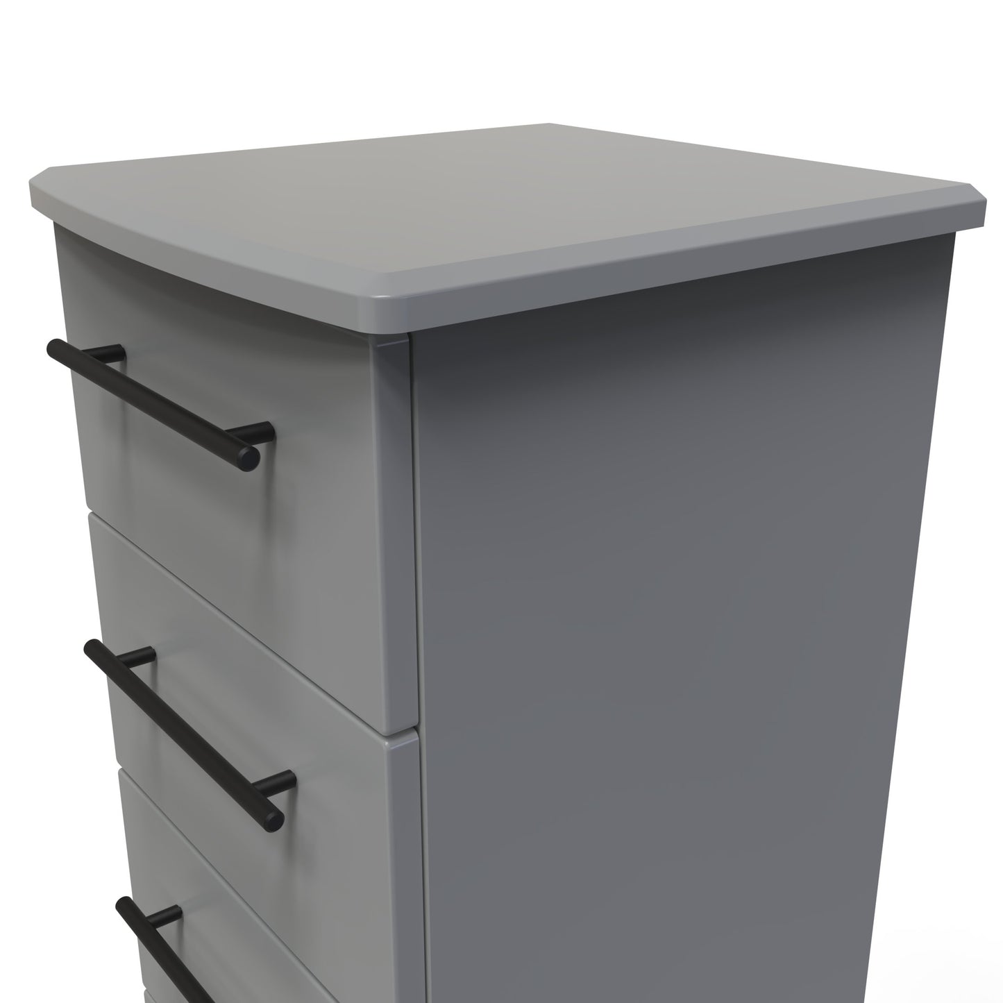 Beverley Tall Tallboy Grey 5 Drawers 108cm