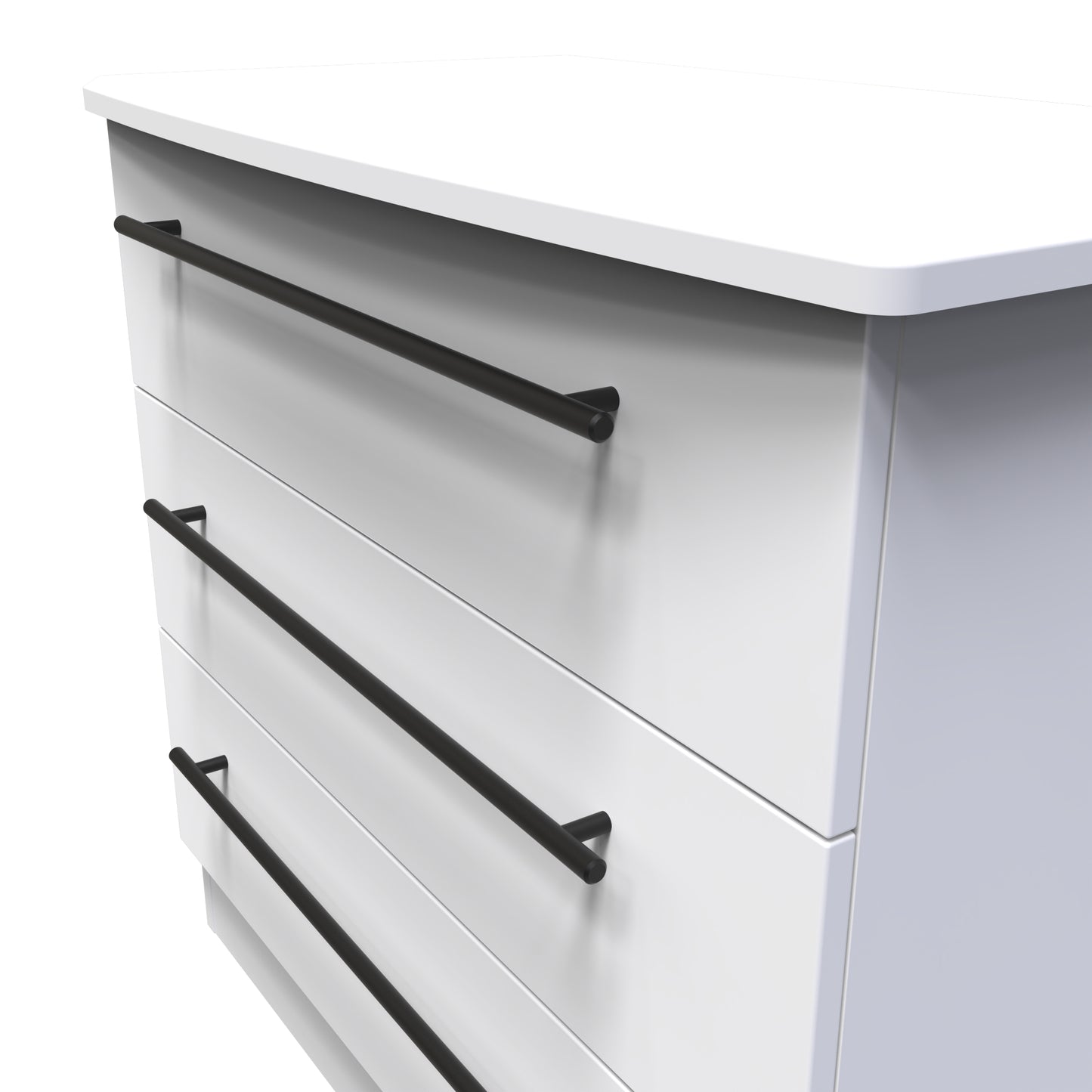 Beverley Chest of Drawers White 3 Drawers 77cm