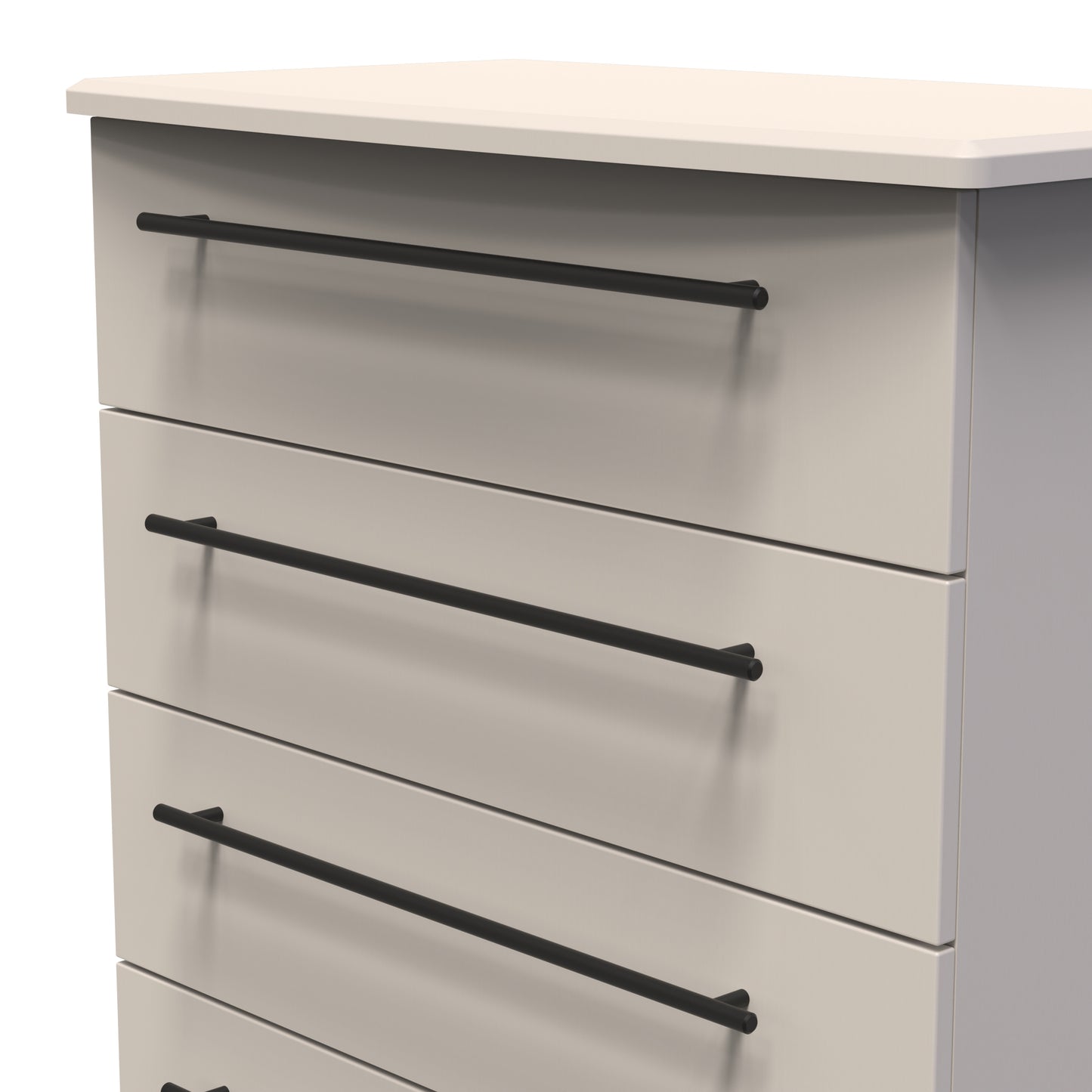 Beverley Tall Chest of Drawers Off-White 5 Drawers 108cm