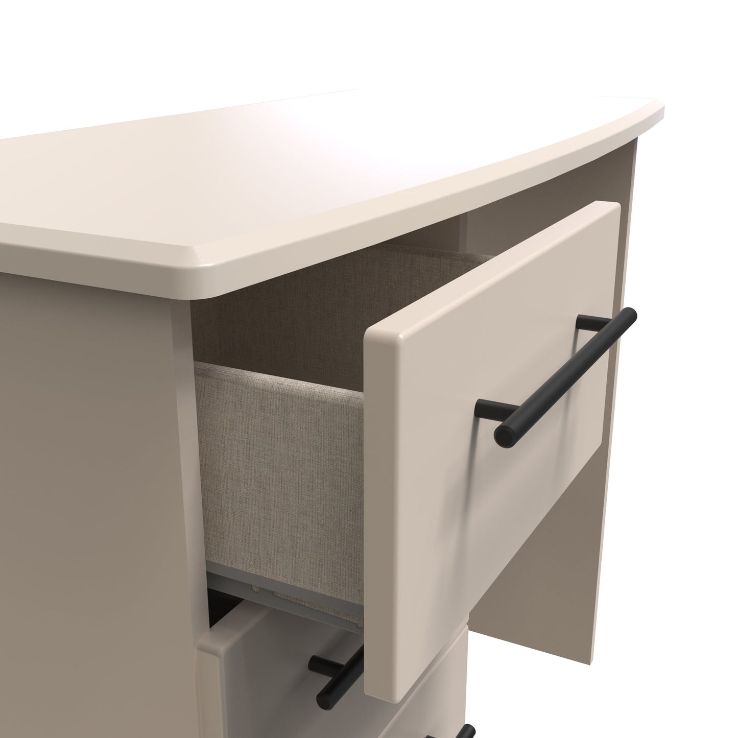 Beverley Desk Off-White 3 Drawers 93cm