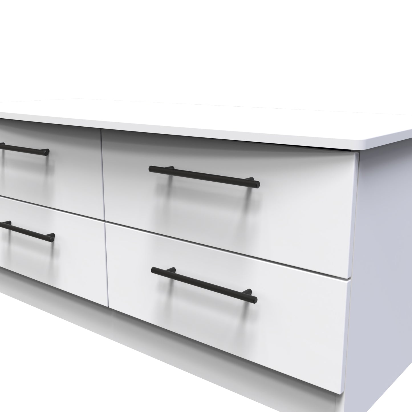 Beverley Large Chest of Drawers White 4 Drawers 112cm