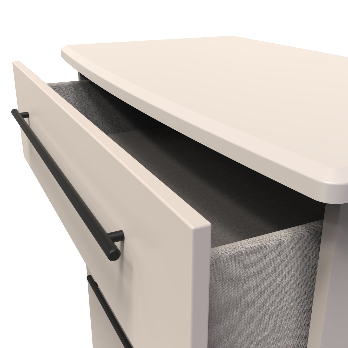 Beverley Tall Chest of Drawers Off-White 4 Drawers 108cm