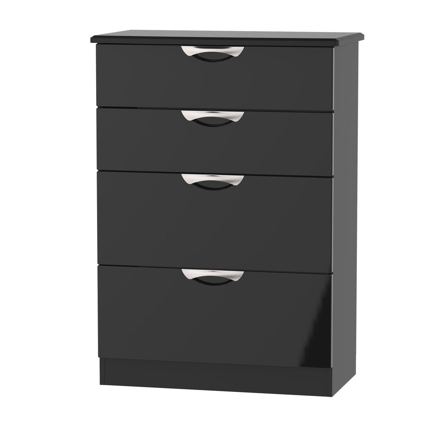 Camden Tall Chest of Drawers Black 4 Drawers 108cm