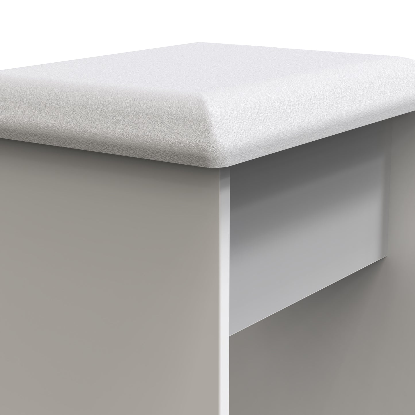 Cube Dressing Stool White 51cm