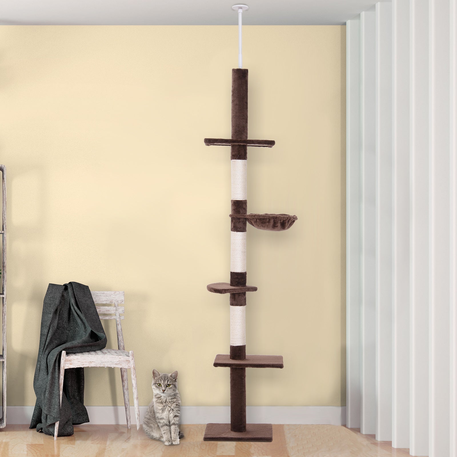 PawHut 230-260cm Floor-to-Ceiling Cat Tree only