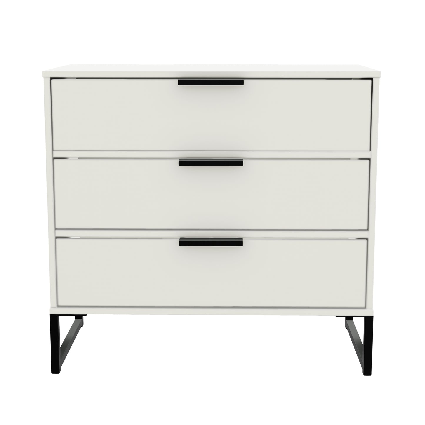 Diego G Chest of Drawers White 3 Drawers 76cm