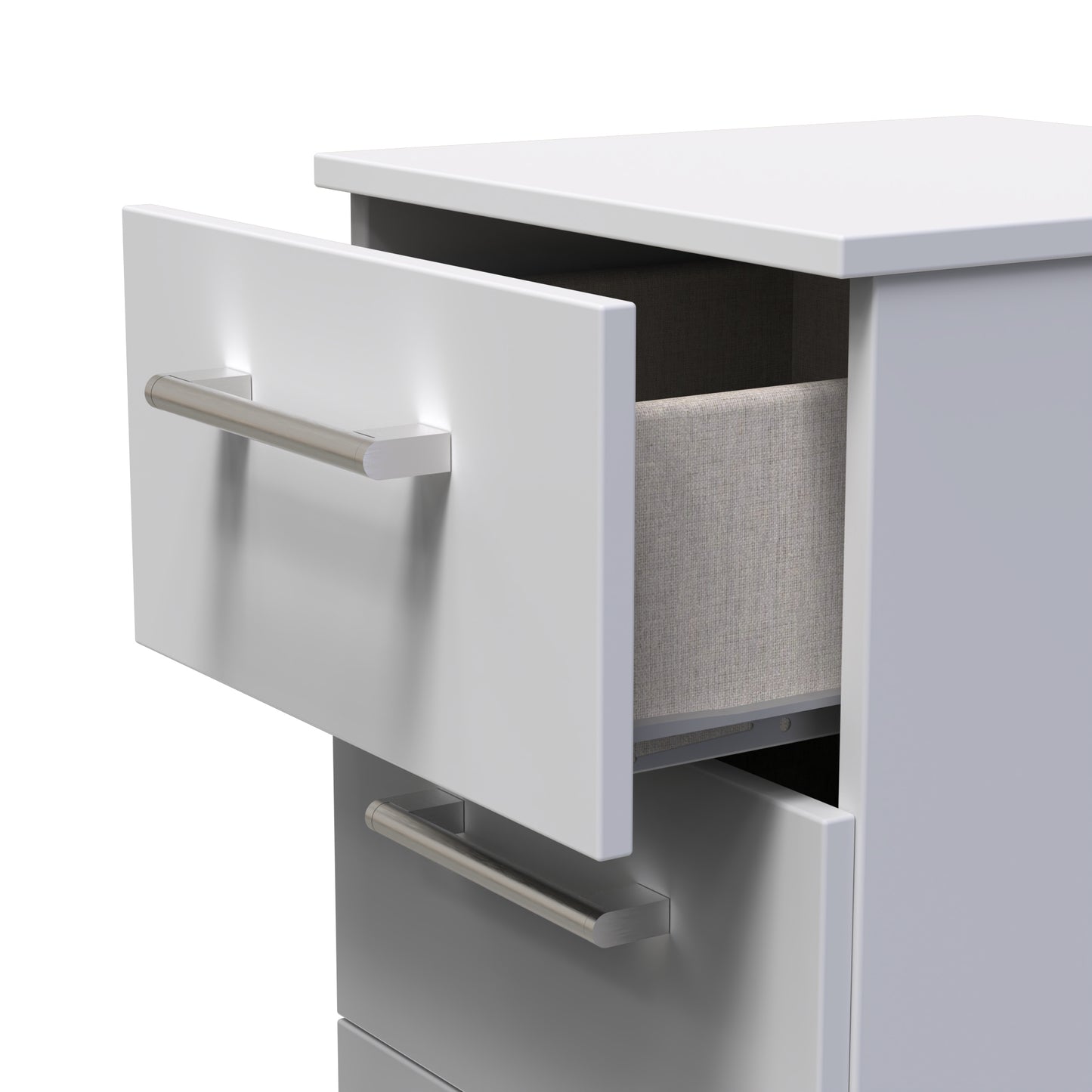Devon Bedside Table Grey 3 Drawers 70cm