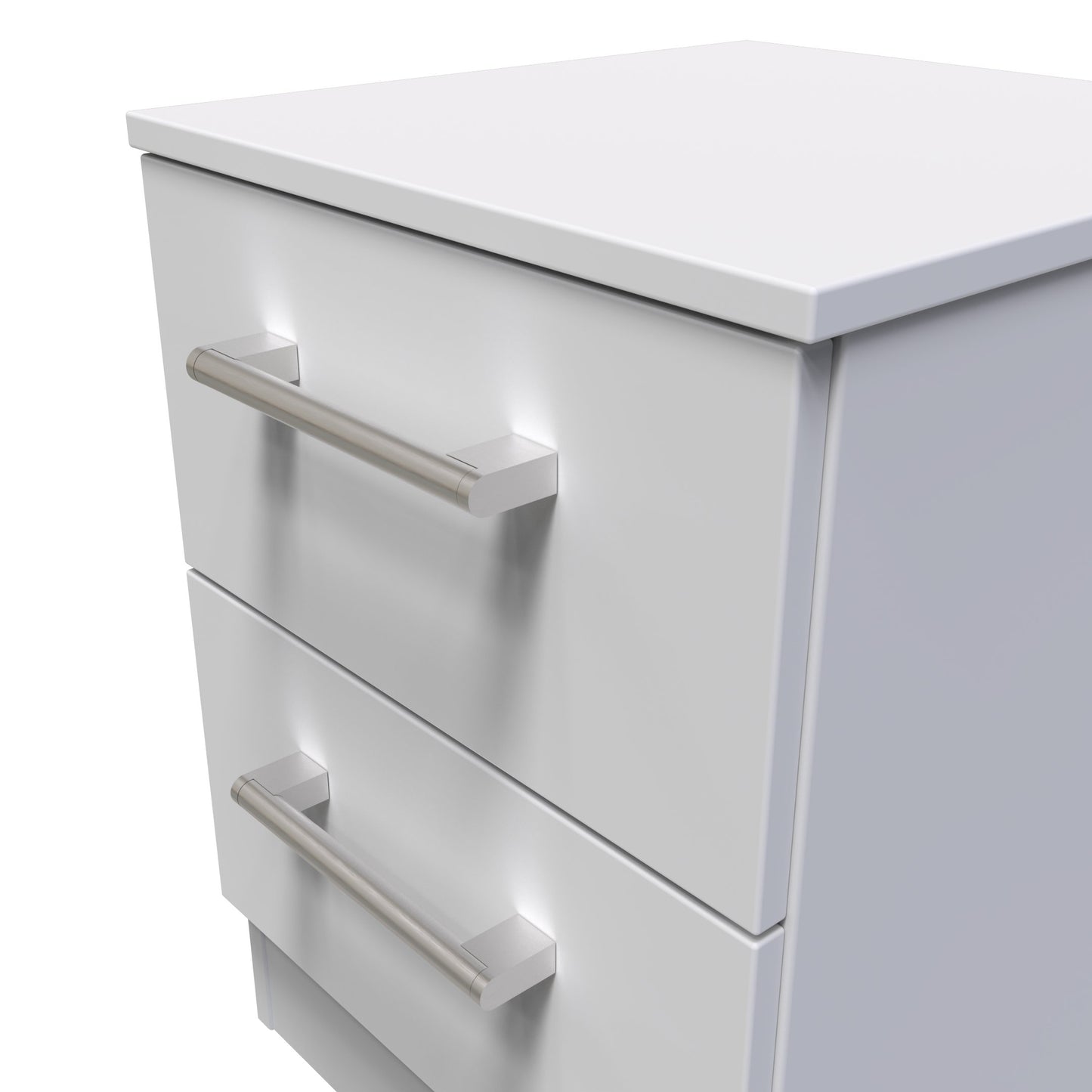 Devon Bedside Table Grey 2 Drawers 51cm