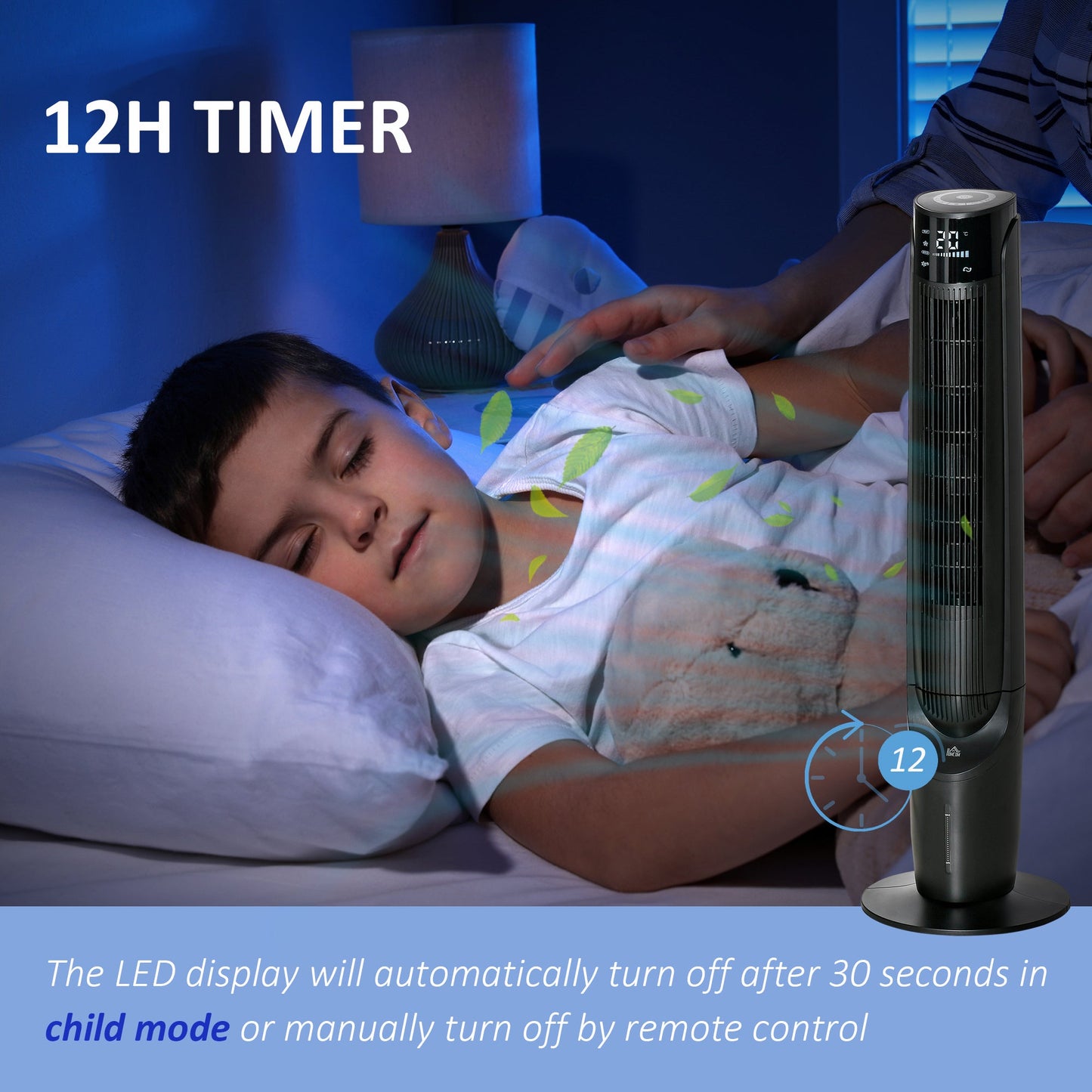 2.8L Oscillating Three Speed Air Cooler With Timer & Remote Control Black & White