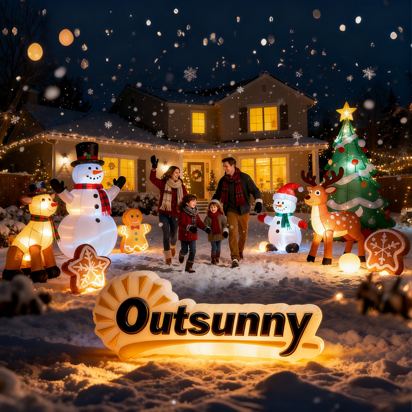 Santa Inflatable Christmas Decoration - 275cm