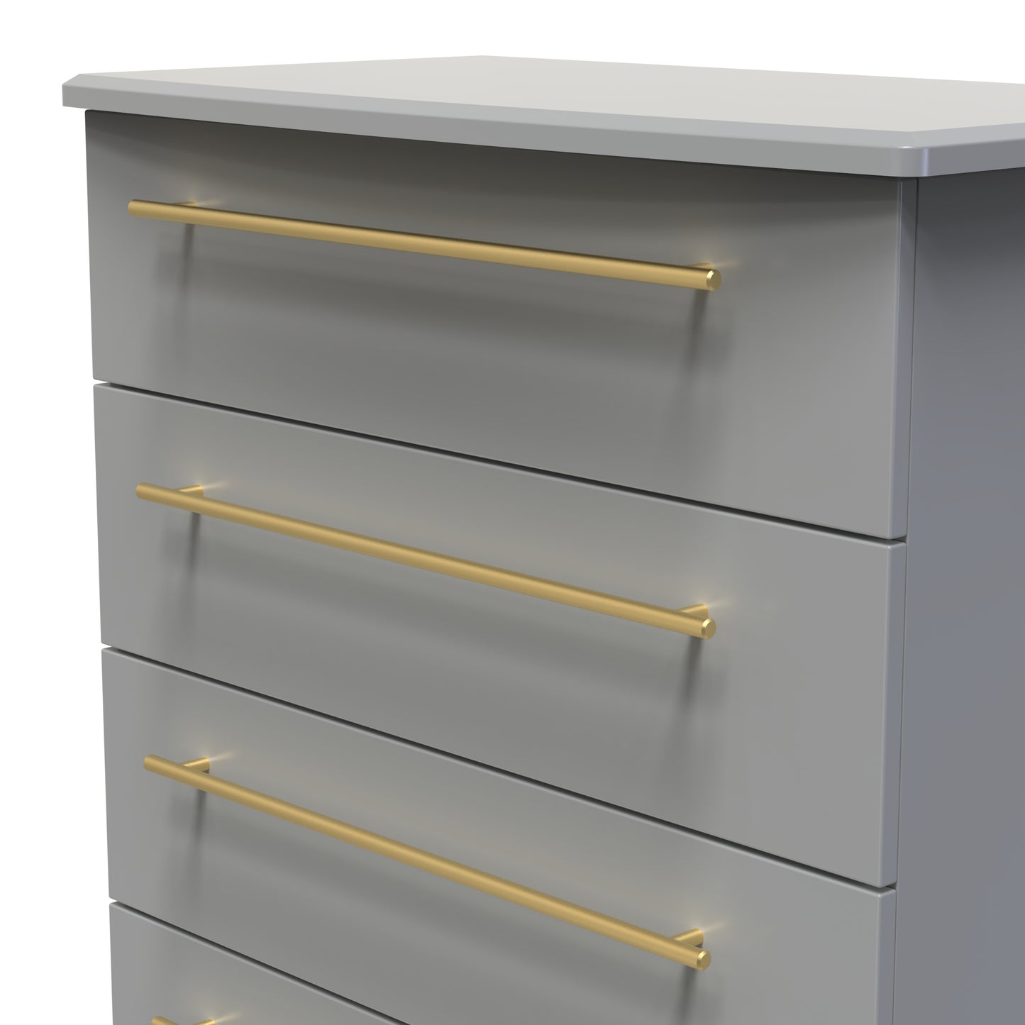 Haworth Tall Chest of Drawers Grey 5 Drawers 108cm