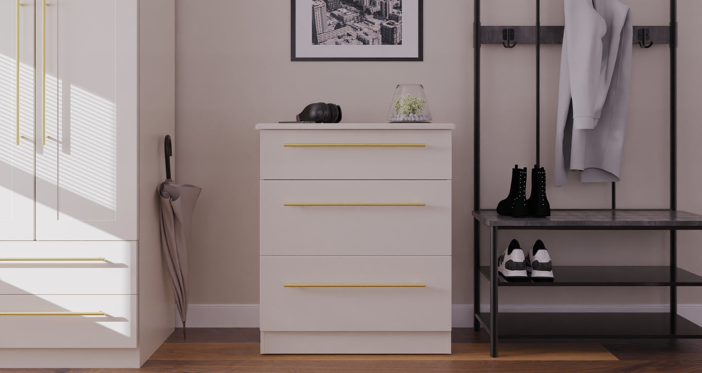 Haworth Chest of Drawers Off-White 3 Drawers 42cm