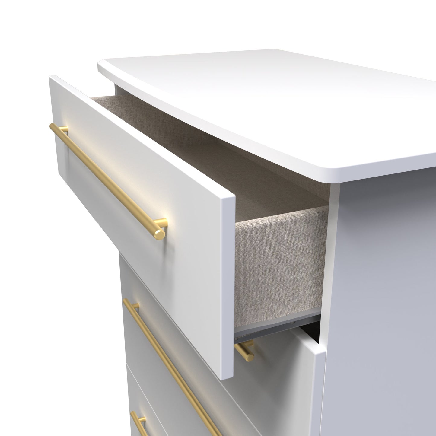 Haworth Tall Chest of Drawers White 4 Drawers 108cm