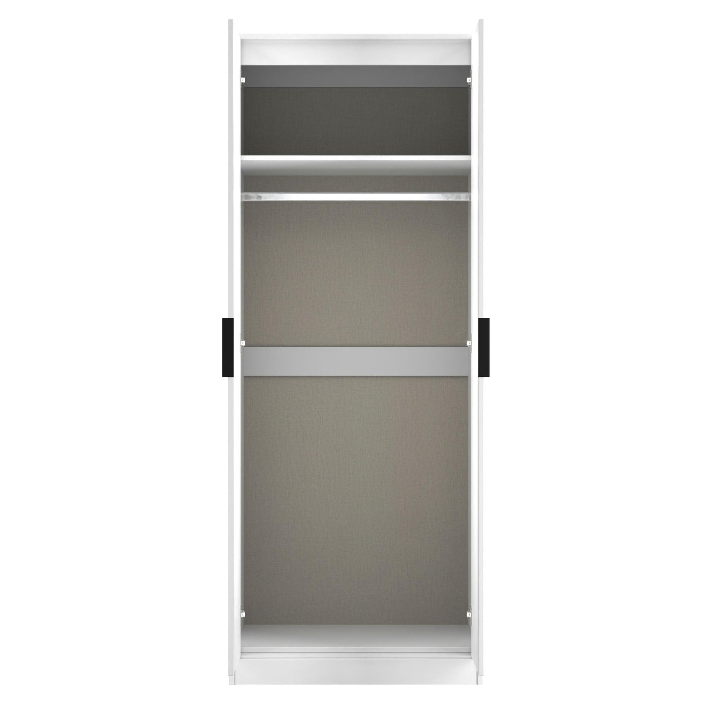 Hong Kong C Tall Wardrobe White 2 Doors 1 Shelf 197cm