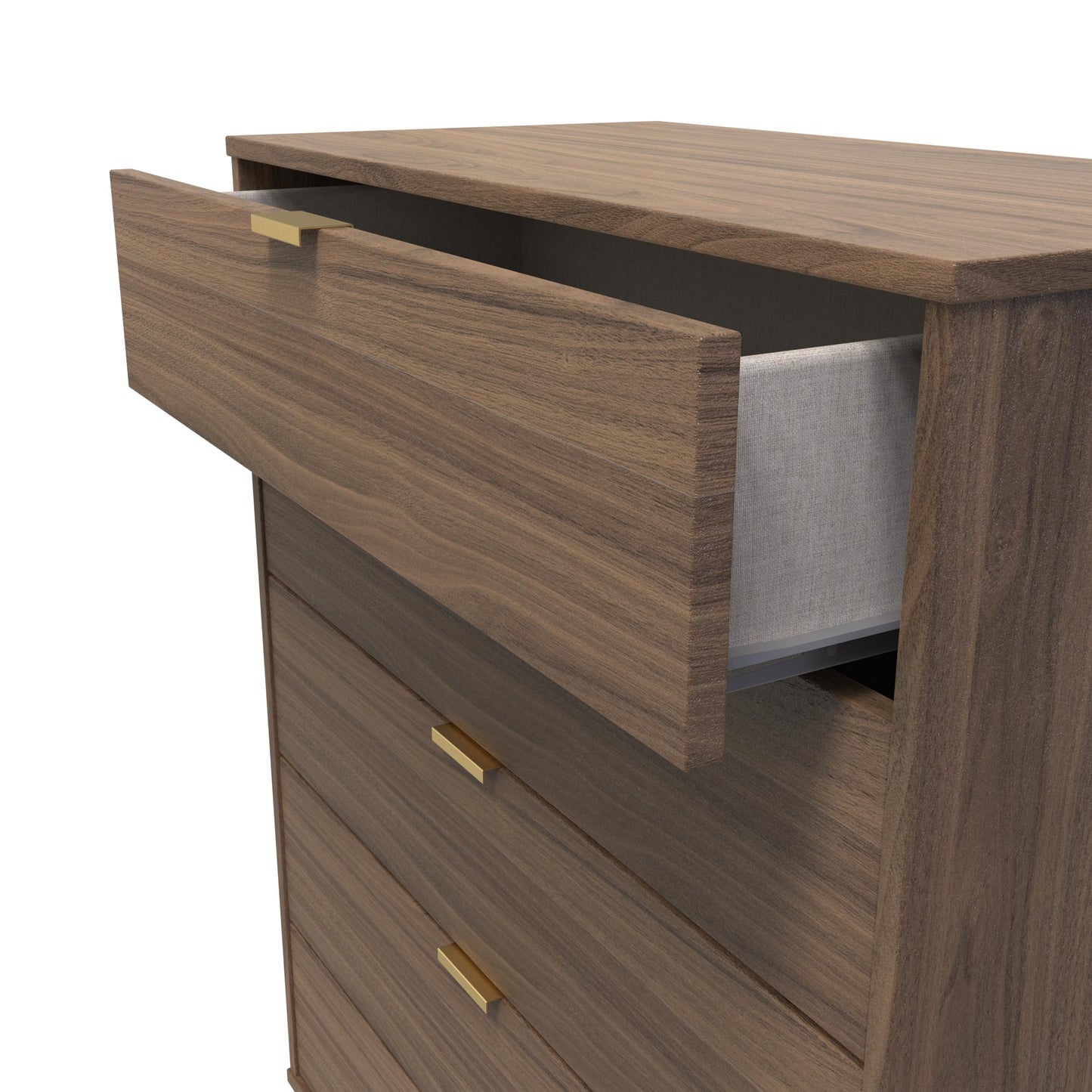 Hong Kong F Tall Chest of Drawers Oak 5 Drawers 109cm