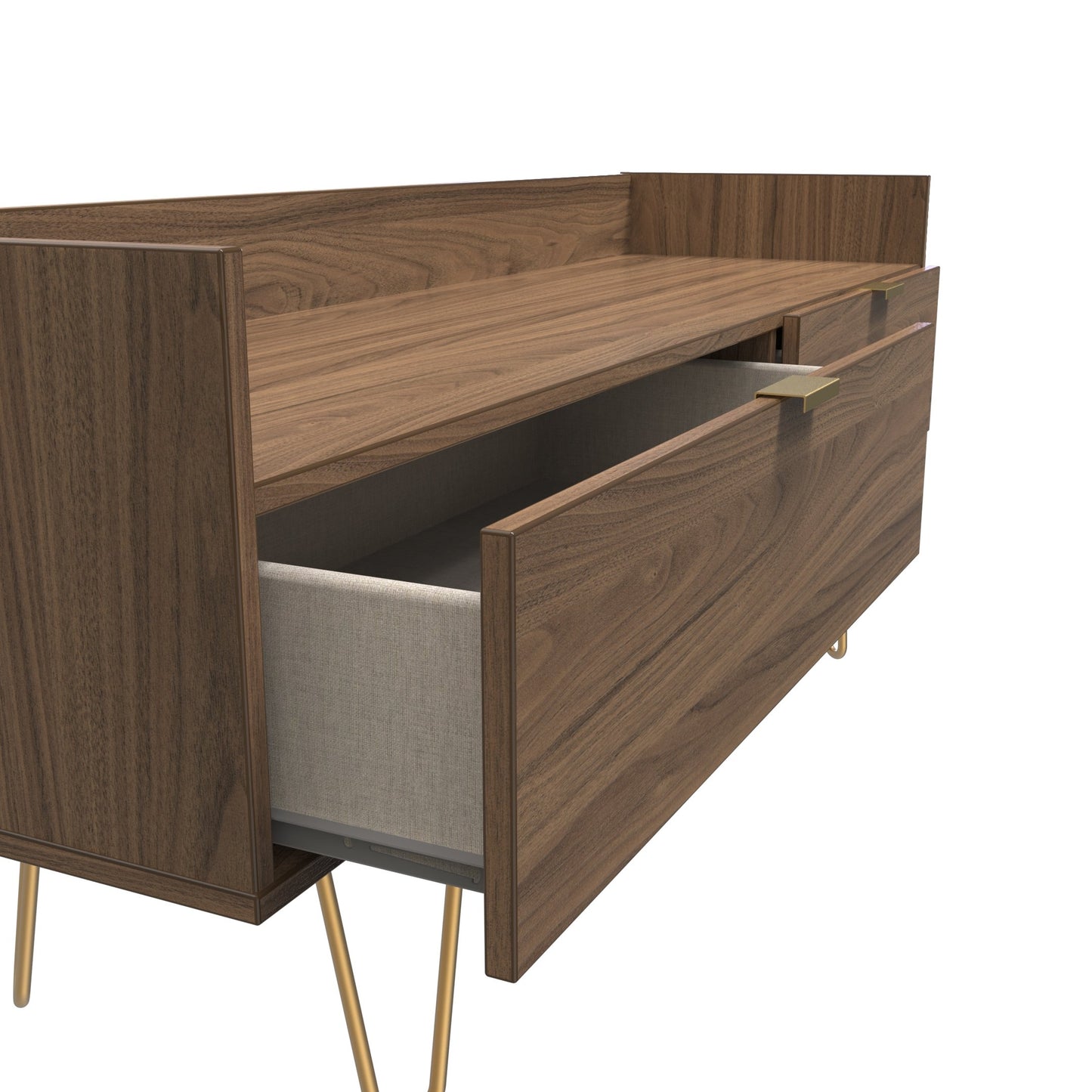 Hong Kong F TV Unit Oak 2 Drawers 39cm