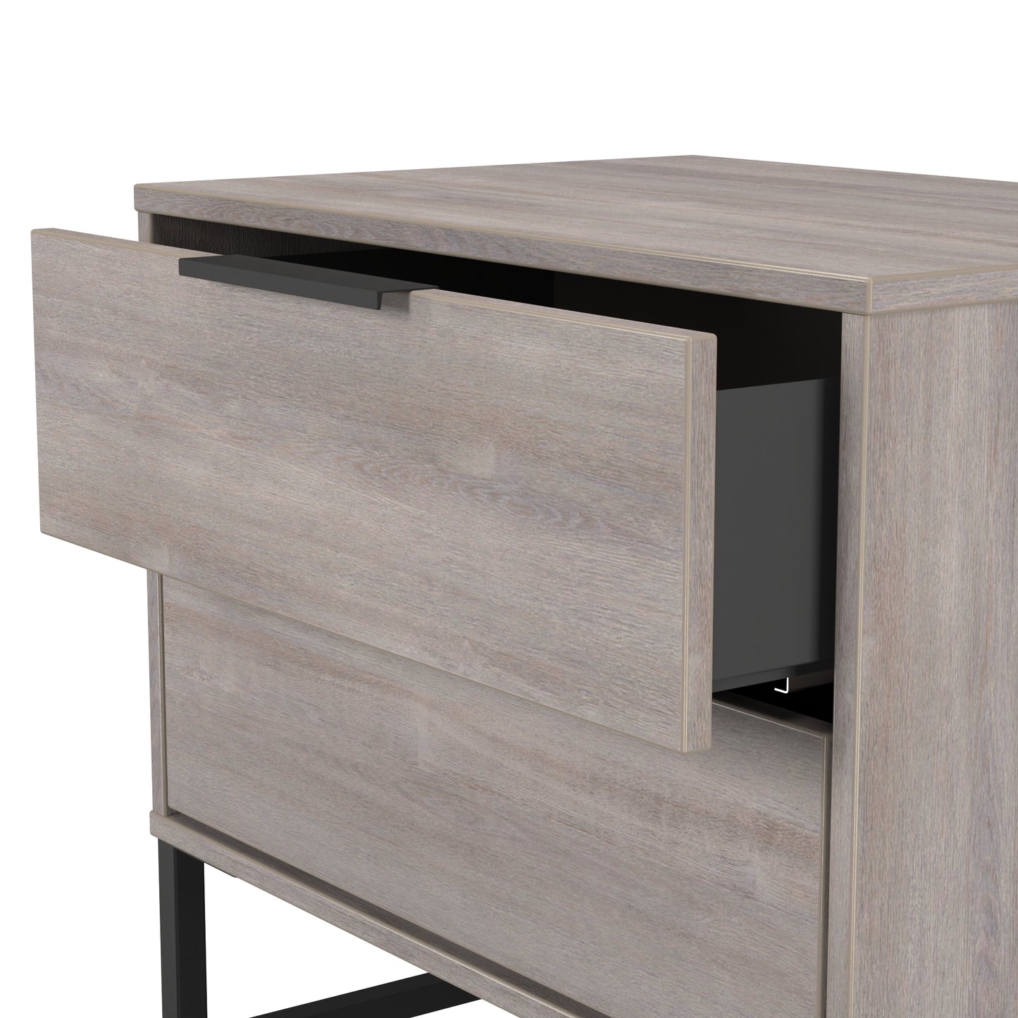 Hong Kong G Side Table Light Grey 2 Drawers 60cm