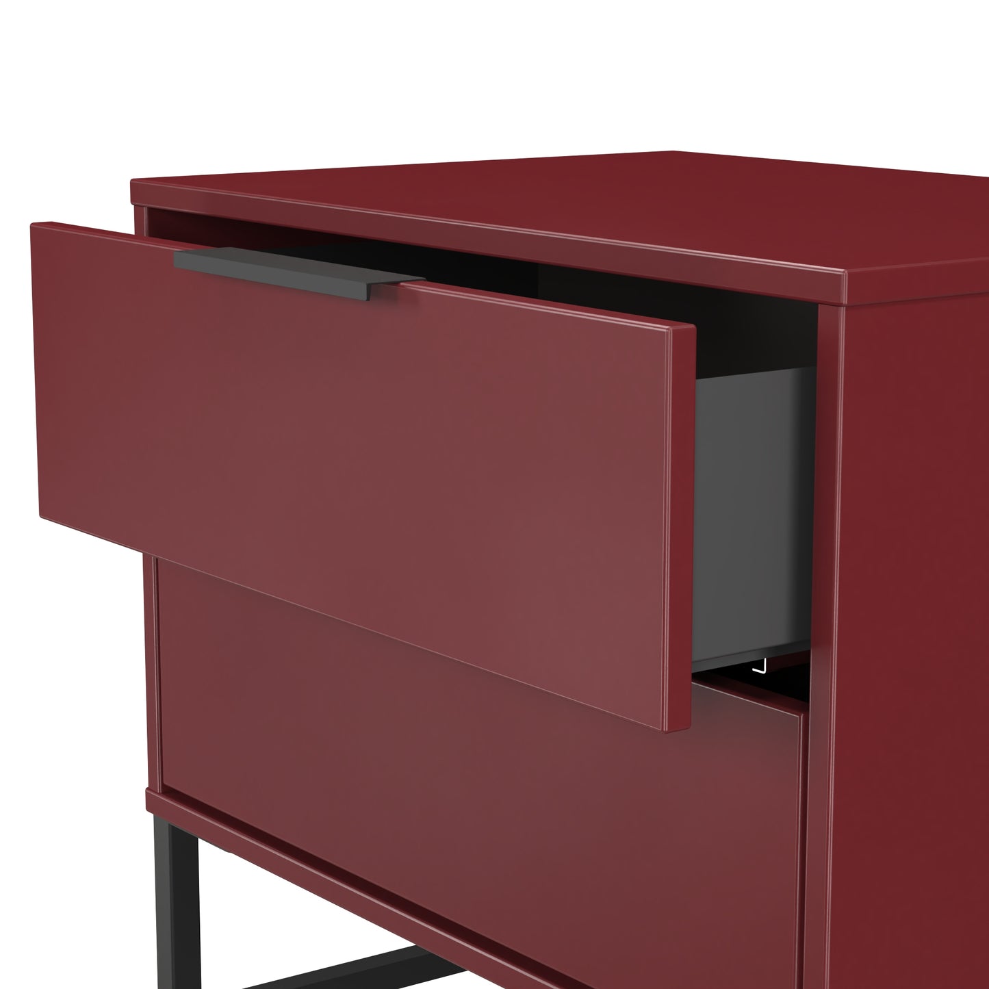 Hong Kong G Side Table Red 2 Drawers 60cm
