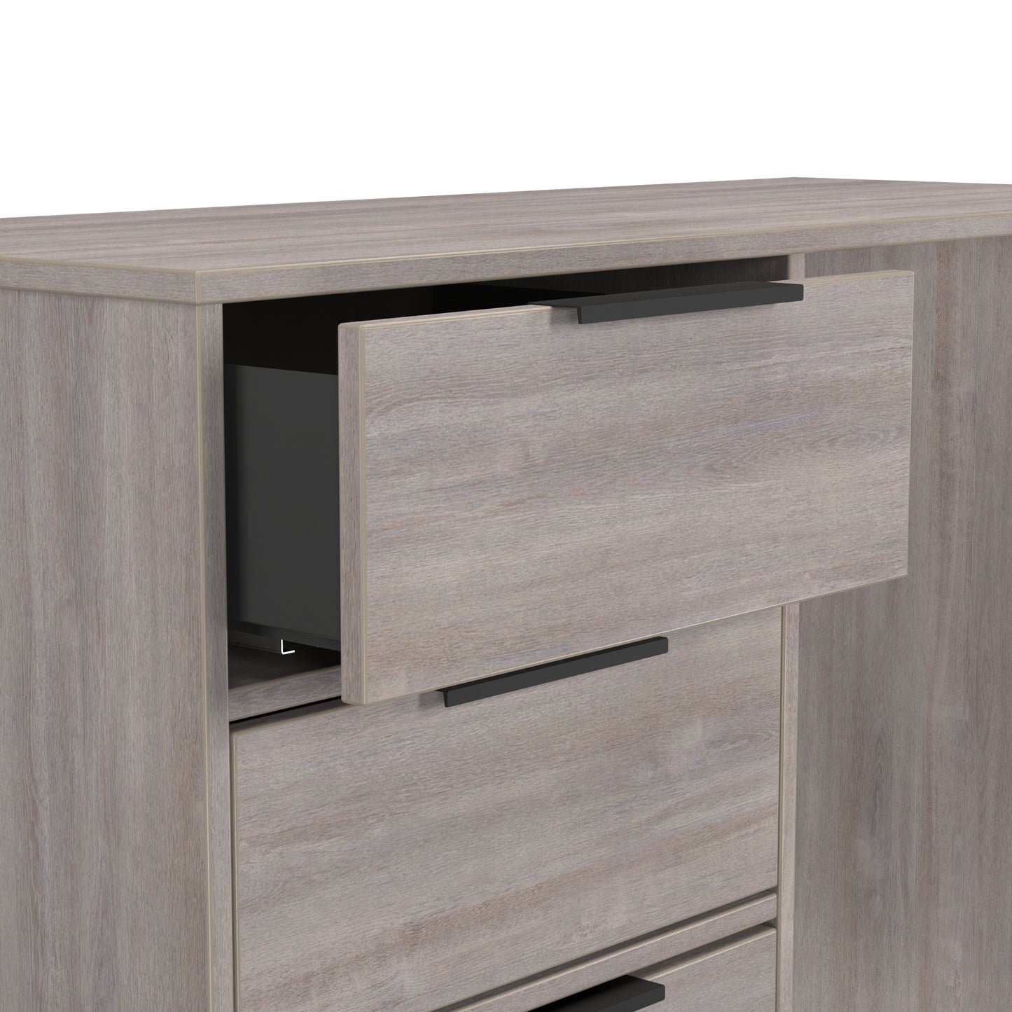 Hong Kong G Desk Light Grey 4 Drawers 97cm