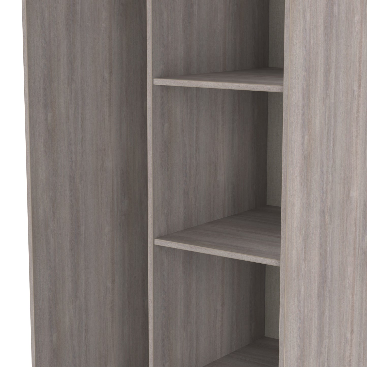 Hong Kong G Tall Wardrobe Light Grey 5 Shelves 197cm