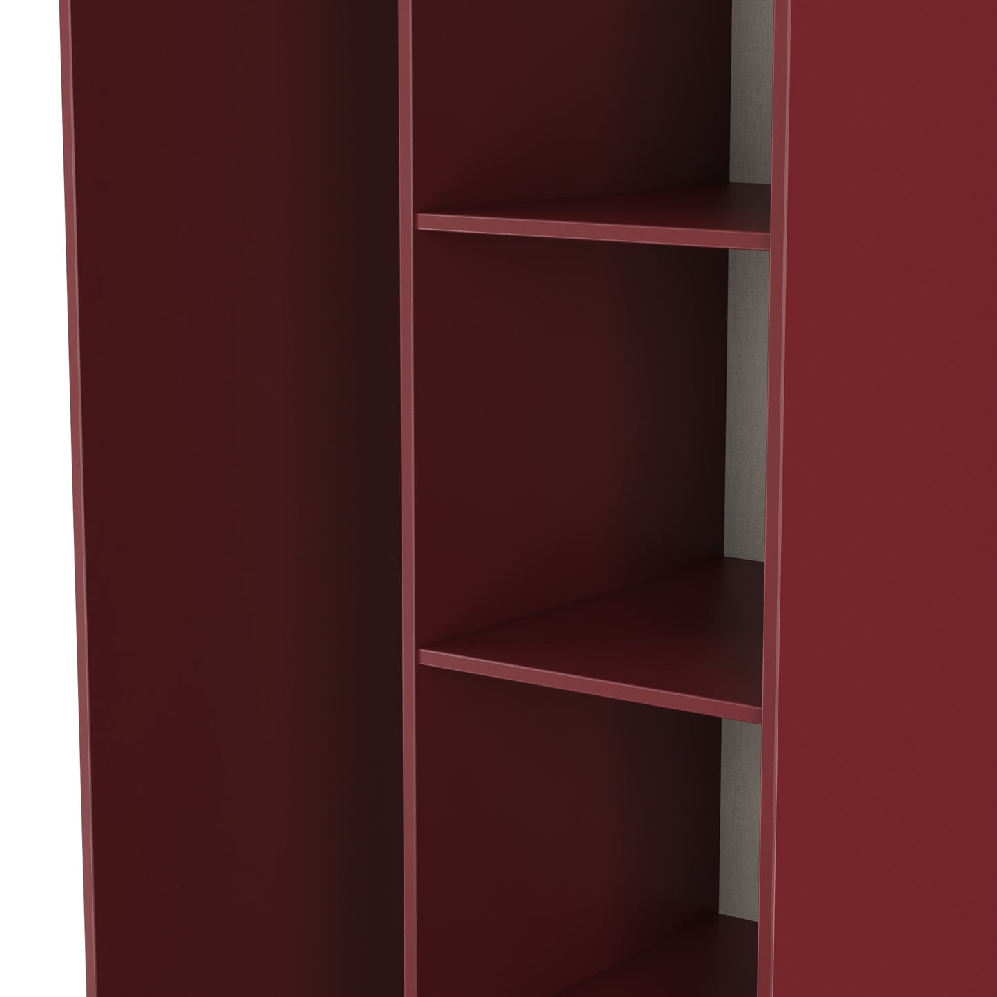 Hong Kong G Tall Wardrobe Red 5 Shelves 197cm