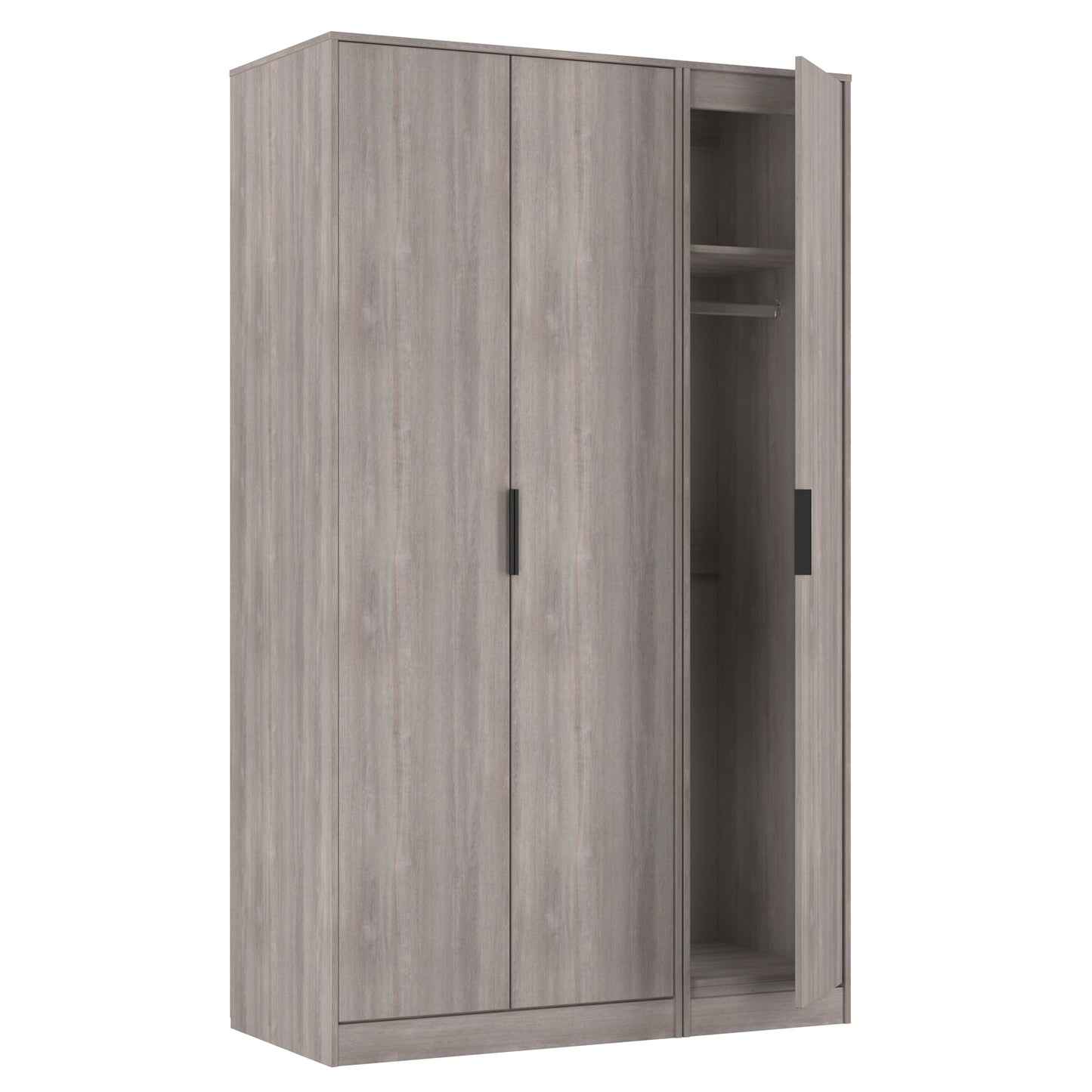 Hong Kong G Tall Wardrobe Light Grey 3 Doors 1 Shelf 198cm