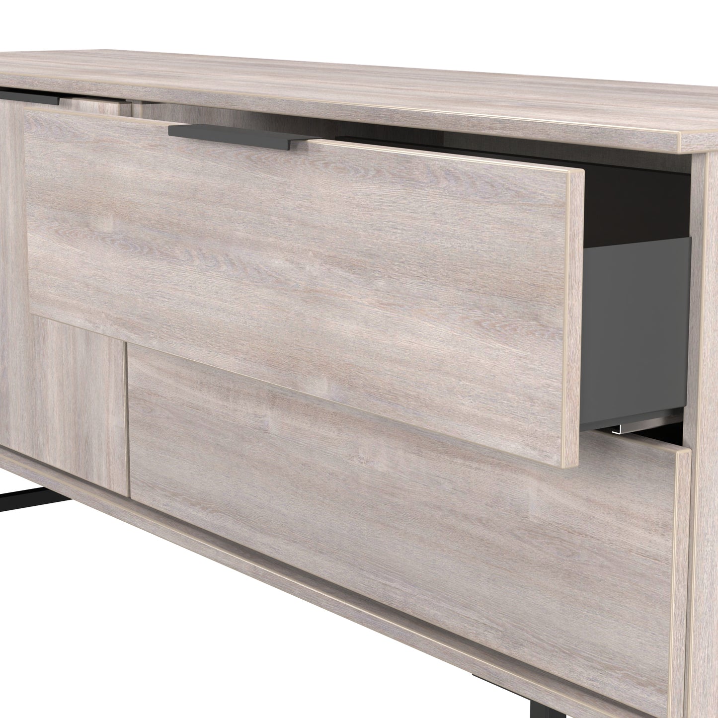 Hong Kong G Large Sideboard Light Grey 2 Doors 2 Drawers 147cm