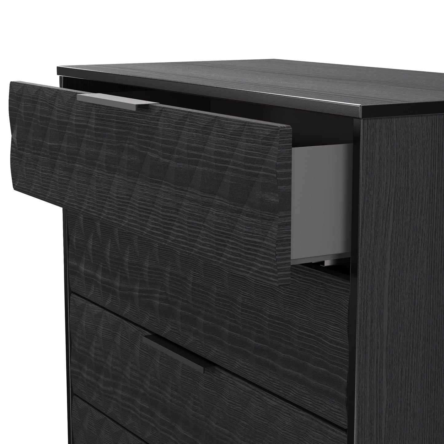 Harlequin Chest of Drawers Black 4 Drawers 93cm